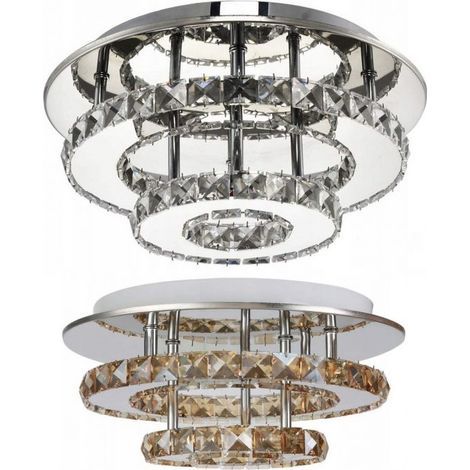 PLAFONNIER APP412-C CRISTAL LED RONDE 2-POINTS DE LUMIÈRE 20W 29,5X29,5X8CM (1/5)