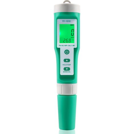 10-in-1 Wasserqualitätstester für Aquarien, hochpräzises pH-, EC-, TDS- und ORP-Messgerät, wasserdichter Analysator (IP67) (1/5)