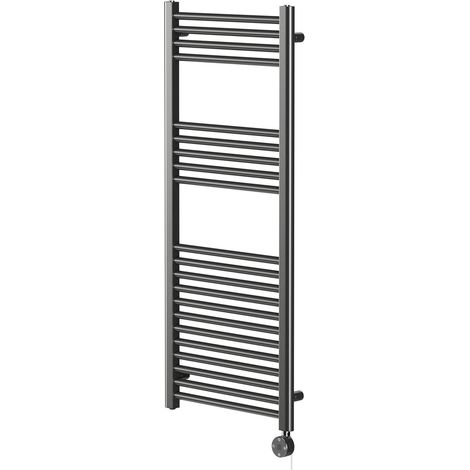 Wholesale Domestic Pizarro Colore Gunmetal Grey 1200mm x 500mm Straight Digital Thermostatic Electric Heated Towel Rail (1/5)