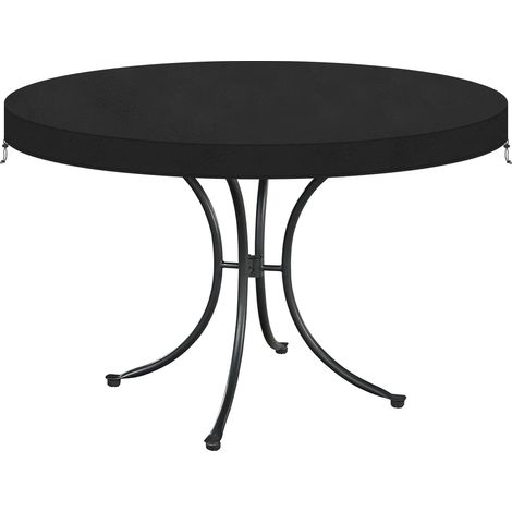 Housse Pateau Table de Jardin Housse Protection Ronde Exterieur Imperméable Anti UV Tissu Oxford Ø110X10cm (1/5)