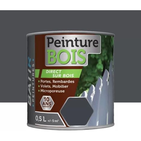 Peinture Bois BÂTIR Anthracite 0,5 L (1/2)