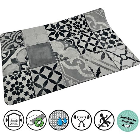 TAPIS MULTIUSAGE CARREAU CIMENT SPECIAL CUISINE Conditionnement: 50X80 (1/4)