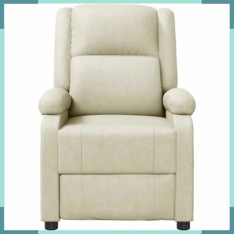 340170 Fauteuil inclinable Blanc Similicuir (1/5)