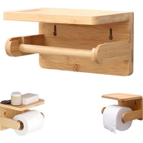 Étagère porte-papier toilette 11,5 x 20 cm - support mural pour salle de bain (1/5)