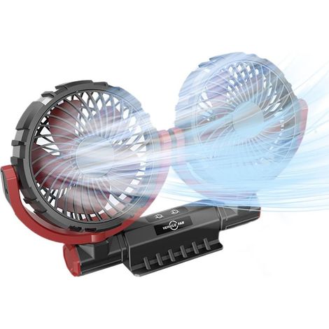Ventilateur USB Pour Voiture Double Tête Triple Vitesse Avec (1/5)