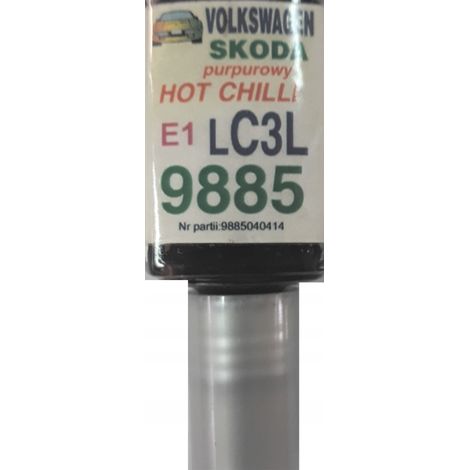 Reparador de arañazos de pintura para coches Skoda VW 9885 LC3L E1 HOT CHILI, 10 ml (1/5)