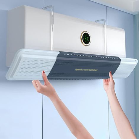 Kaltluftabweiser für wandmontierte Klimaanlagen, Luftauslassabweiser, universeller Windabweiser, der keine Installation erfordert, nicht klebstoffhaltig ist und kein Bohren notwendig ist, beschädigt d (1/4)