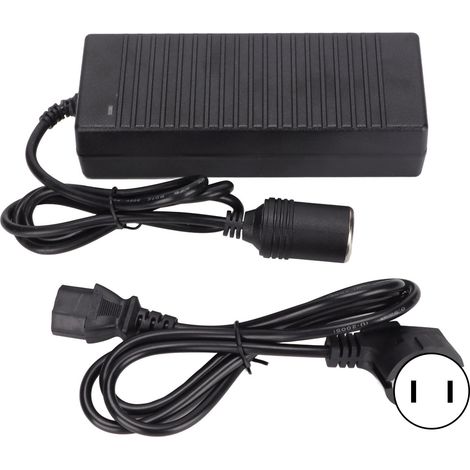 Adaptateur 12V 8A 100-240V AC-DC avec prise allume-cigare pour aspirateur auto et gonfleur pneu, fiche US (1/5)