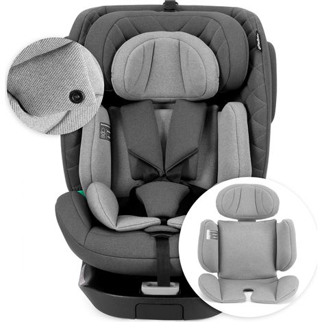 Siège auto pour enfants, Siège Auto i-Size 360° Rotatif avec Isofix - Groupe 0/1/2/3 (40-150 cm), Face et Dos à la Route - de la Naissance à 12 Ans, Gris (1/5)