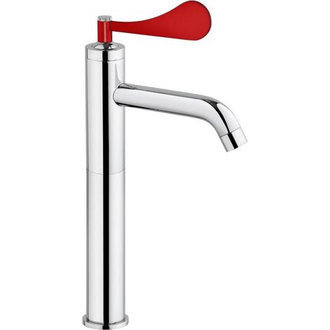 Miscelatore alto per lavabi a bacinella con leva rossa Mamoli Paola&TheBathroom 494600000C01 Rossa (1/3)