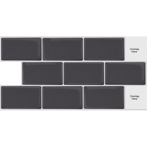 10 autocollants en PET pour carrelage mural de cuisine, carreaux muraux adhésifs, autocollants pour carrelage, 30,5 x 15,3 cm (1/5)