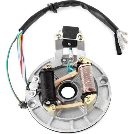 Bobine de stator, Bobine d'allumage du stator, Rotor de bobine d'allumage magnéto plaque de Stator JH70 pour Pit/Dirt Bike (1/5)