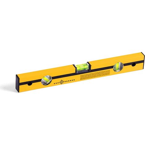 HARDY WORKING TOOLS Livelle a bolla, Orizzontale-, Verticale-, Angolo- Bolla Misurazione, Lunghezza 40cm, Serie 42, Giallo, A0730-420400 (1/3)