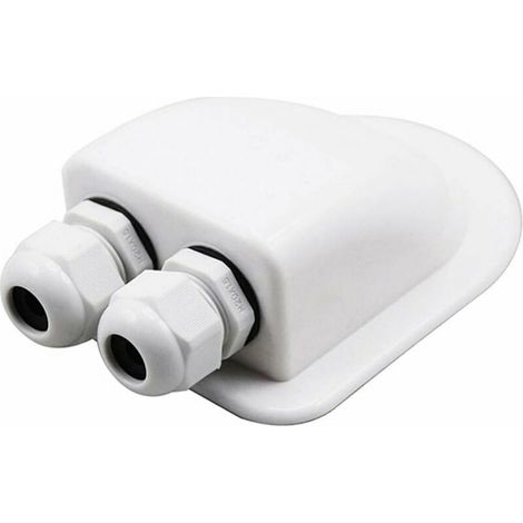 Dachkabeldurchführung, Solar-ABS-Dachkabelbox, wasserdichter Solarkabelkanal, Doppelkabel-Dachhalterungen für Wohnmobil-Wohnwagen, für 2 MM – 6 MM Kabeltypen (1/4)