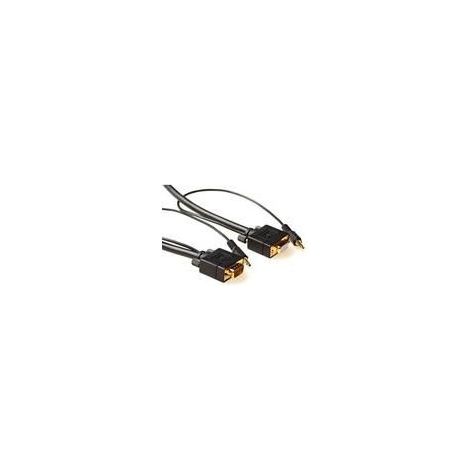 Cable MicroConnect SVGA HD15 de 5 m, macho-hembra, 3,5 mm