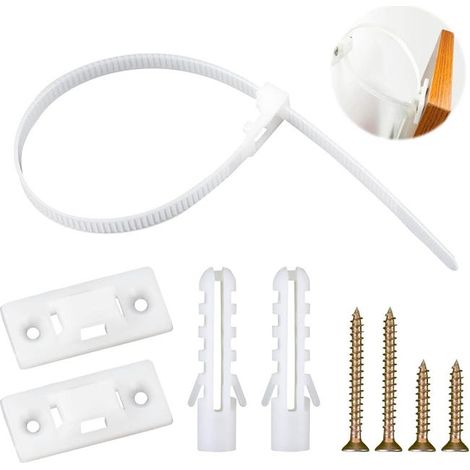 Juego de 6 correas de anclaje antivuelco para muebles, estantes o cómodas correas de seguridad ajustables con tornillos (1/5)
