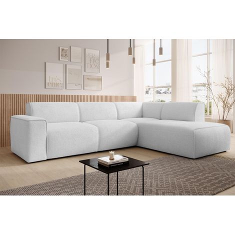 AX LIVING Couch Sofa L Form Didim L Weiß 292 stilvoll & bequem R