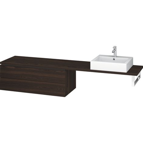 Duravit Meuble sous-lavabo L-Cube pour console, largeur 1020mm, profondeur 477mm, 2 tiroirs, Coloris: Noyer brossé Placage bois véritable - LC582906969 (1/4)