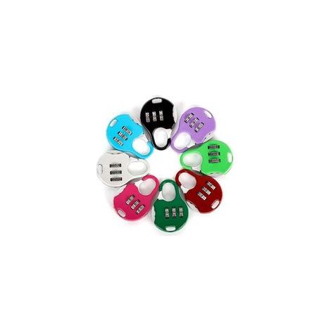 Lot de 7 mini cadenas à combinaison réinitialisable 3 chiffres Pour bagages de voyage Couleurs variées