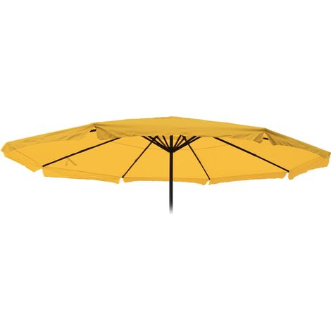 Telo copertura ombrellone Merano poliestere Ø 5m con volante giallo