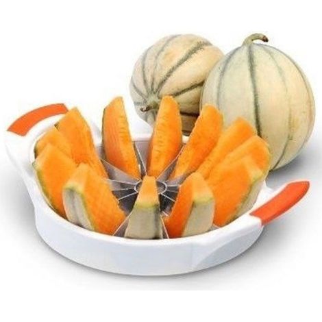 Trade Shop - Cortador De Melón Rebanador De Sandía 12 Cuchillas 19cm En Acero Hogar Cocina -