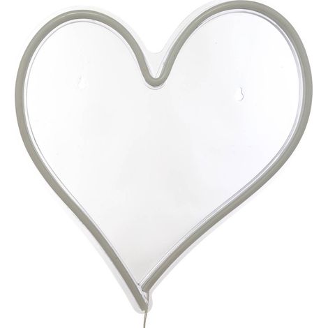 Tube néon mural led Coeur rouge L 32cm - Atmosphera créateur d'intérieur (1/5)