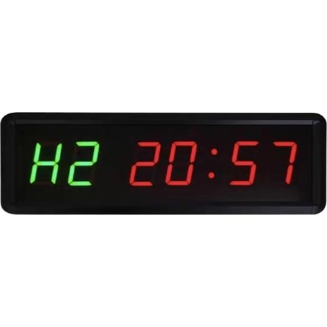 Grande horloge LED numérique surdimensionnée 3 pouces mural programmable compte à rebours intervalle Gym minuteries LED chronomètre horloge Étagère ou support mural ( Color : 1.5 Inch Green , Size : X (1/5)