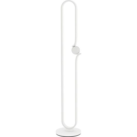 LED Floor Lamp, Dimmable Floor Standing Lamp with Glass Night Light, Foot Switch for Living Room, Bedroom, Office, White