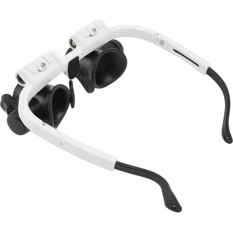 Loupe frontale 8X 15X 23X avec support mains libres et 2 lampes LED pour la réparation de montres (1/5)