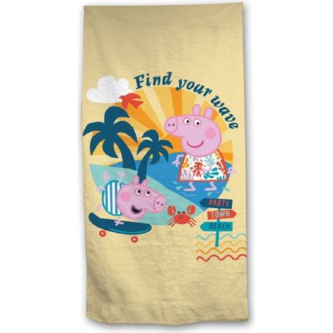 Peppa Pig Strandtuch Ideal für Strand und Pool, 70x140 cm
