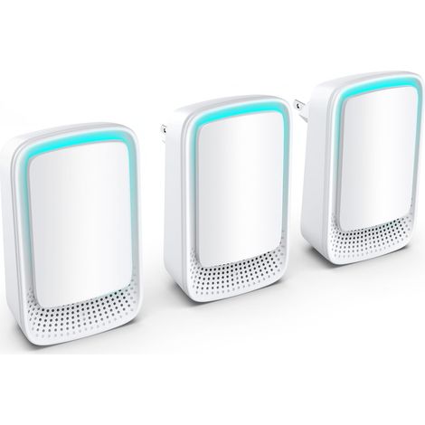 Luftreiniger, Mini-Negativ-Ionen-Generator, Plug-in-Negativ-Ionen-Reiniger, Luftionisator, Luftreiniger für Schlafzimmer/Zuhause/Wohnzimmer/Haustierzimmer, reinigt Gerüche (3 Stück)