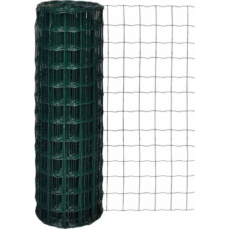 Clôture-Grillage de jardin euro Acier 10 x 1,2 m Vert 858550 (1/4)