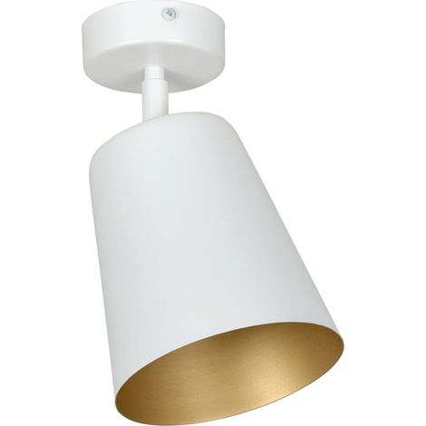Spot plafond Emibig PRISM 1 E27 blanc/or orientable (1/5)