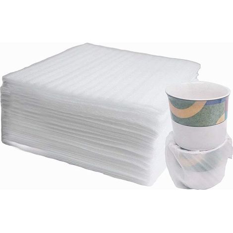 AIDUCHO Mousse Demenagement Feuilles De Mousse Pour Cartons Déménagement Vaisselle Plats Assiettes Verres Emballage(15x15cm) （20pcs） (1/5)