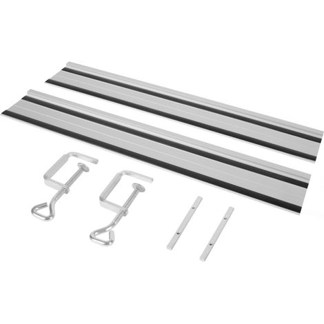 Vonroc – Rail de guidage pour scies circulaires et plongeantes – Longueur 1000mm – 2 pièces – Pour découpe précise bois dur