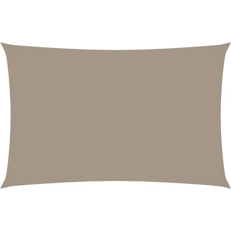 Toldo de vela rectangular tela Oxford gris taupe 2x5 m vidaXL