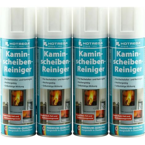 HOTREGA Kaminscheibenreiniger 4 x 300 ml Spraydose gebrauchsfertig