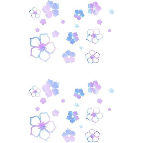 Lot de 2 autocollants pour réfrigérateur, magnifiques fleurs phosphorescentes, autocollants scintillants pour réfrigérateur yuante (1/5)