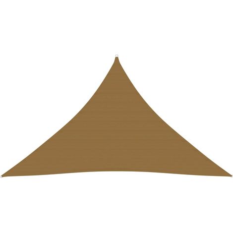 Voile d'ombrage 160 g-m² Taupe 2,5x2,5x3,5 m PEHD (1/5)