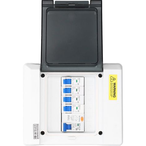 Disjoncteur Différentiel 4 Modules 63A 30mA avec Protection MCB (6A+2x16A+32A) pour Tableau Électrique 230V (1/5)