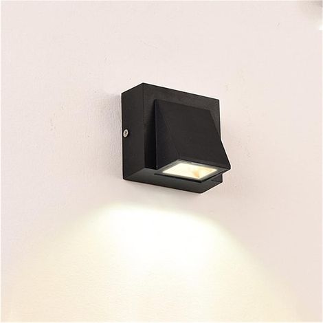Applique murale LED moderne et minimaliste — Luminaire extérieur étanche (5 W), lumière chaude idéale pour portails, patios, balcons et éclairage de jardin. (1/4)
