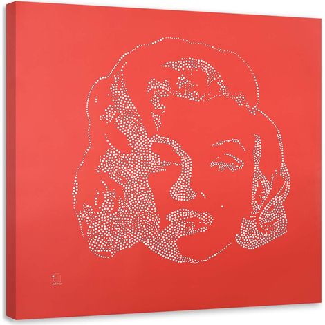 Cadre déco Marilyn Monroe Rouge 40x40 (1/5)