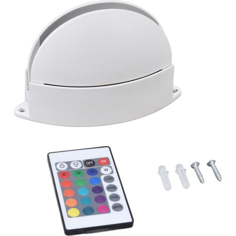 Applique Murale RC RVB, 24 Touches Haute Luminosité AC85-265V Semi-Circulaire Lumière 360 ​​° Applique Murale pour Couloir