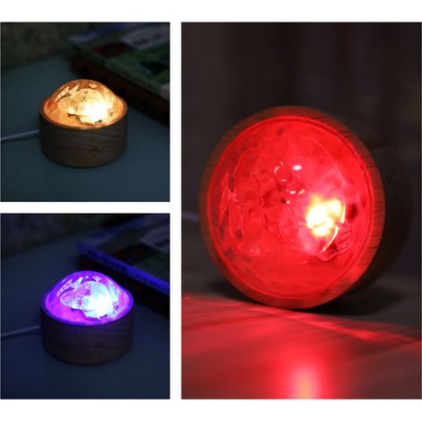 Lampe à effet d'ondulation d'eau LED USB, projection murale/plafonnier, décoration de table, éclairage dynamique pour la maison, 16 couleurs et intensité variable (1/5)
