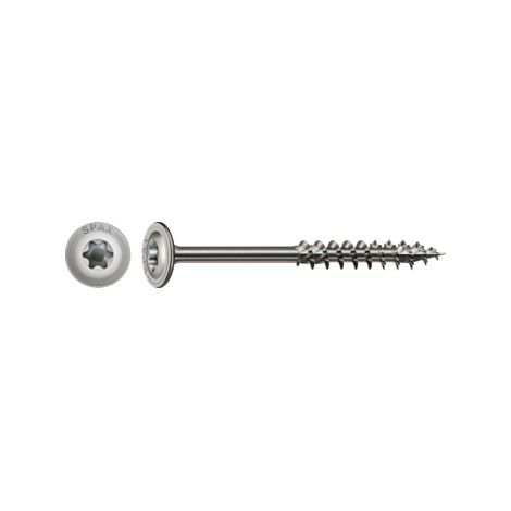 Spax Vis charpente tête disque Inox A2 8X160 Filetée sur 80 TORX T40-50 pièces (1/10)