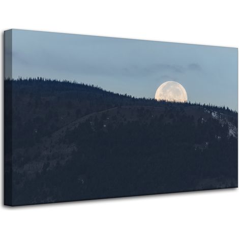 Lienzo impreso Naturaleza Luna Naciente 80x50