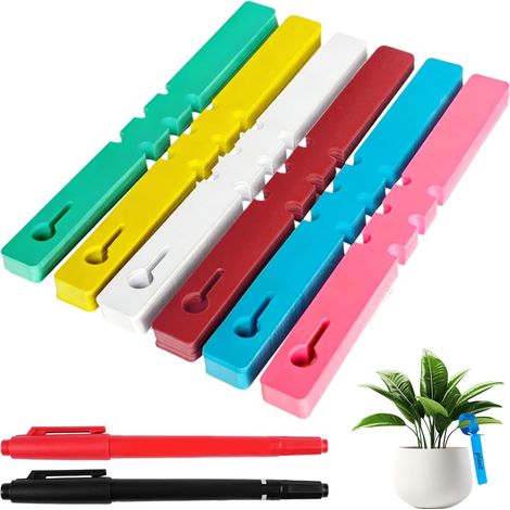 300 Plastic Garden Labels 21 x 2 cm PVC with 2 Black Water Pens Permanent Marker for Identifying Flowers, Vegetables, Seeds and Potted Plants (1/5)
