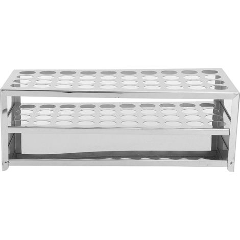 Support pour Tubes de Laboratoire en Acier Inoxydable - Rack 40 Emplacements (Diamètre 20.5mm) - Matériel de Labo Durable (1/5)