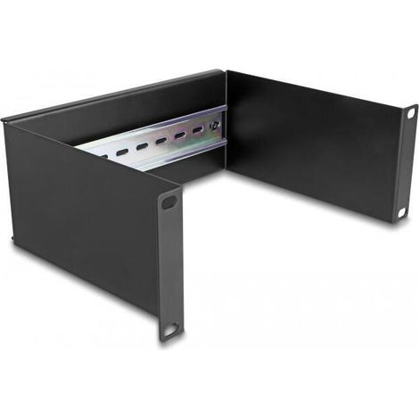 Delock panel de riel din 10 2u negro (1/2)