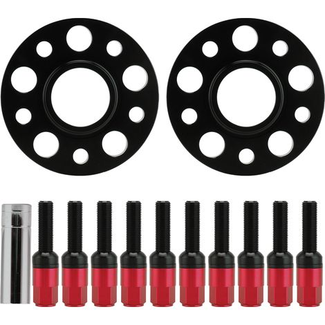 Satz mit 4 Radabstandshaltern 5x112 15mm roter Aluminiumflansch Kompatibel mit 1er F40 2019-2020 (1/5)